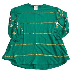Fantastic Fawn The Christmas Sequin Stripe Sweatshirt Dress
